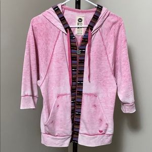 Roxy distressed zip hoodie